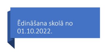 Ēdināšana skolā no 1.oktobra