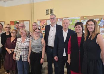 Rīgas mēra V. Ķirša un Rīgas domes delegācijas vizīte skolā