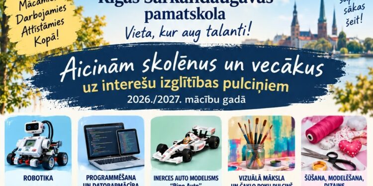 Aicinām skolēnus un vecākus uz interešu izlgītības pulciņiem
