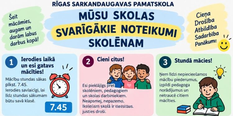 Noteikumi skolēnam